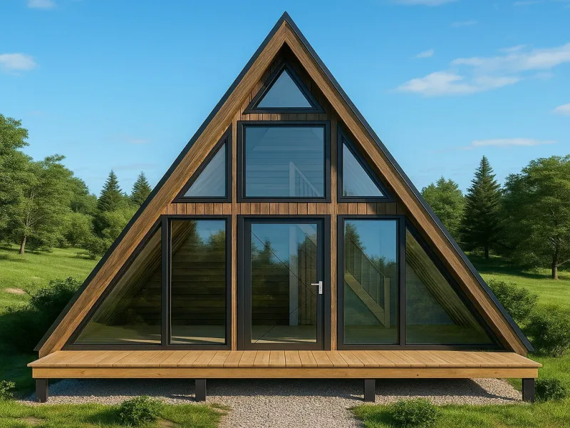 Остекление A-frame дома — Алюстрой